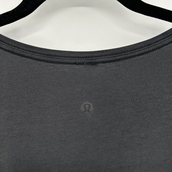 LULULEMON *Flawed* Black Well Worn Short Sleeve Relaxed Fit Workout T-Shirt XL - Picture 4 of 5